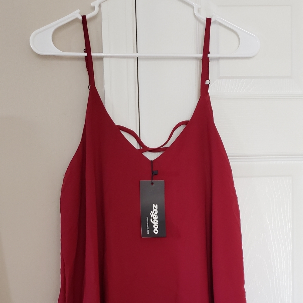 Wine Red Sun Dress